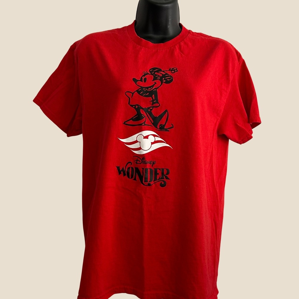 Disney Cruise Line Wonder T-shirt Medium Red Good Minnie Mouse Graphic Tee